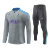 Sudadera De Entrenamiento Tottenham Hotspur Cremallera De Cuarto 2024-25 Gris - Niño